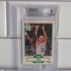 1990-91 FLEER # LARRY BIRD MINT 9